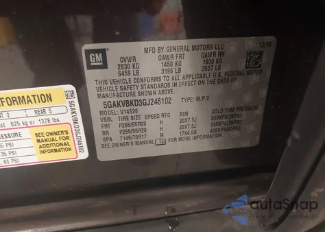 2016 Buick Enclave Leather z USA, uszkodzony, nr VIN 5GAKVBKD3GJ246102